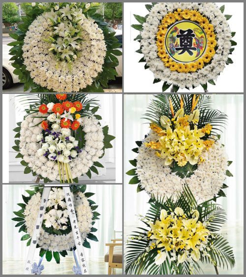 河南信阳光山县白雀园镇老山村花圈速递
